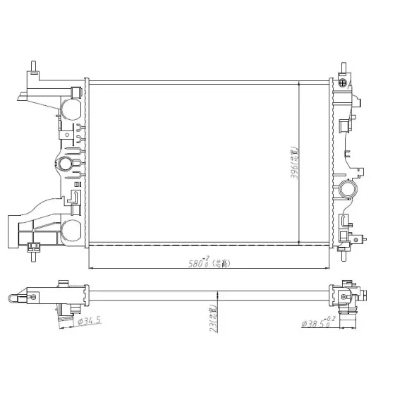 MGA Radyatör – 80736 / OEM 13267650 ürün görseli