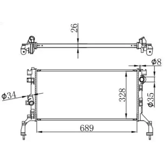 MGA Radyatör – 80778 / OEM 214100004R ürün görseli