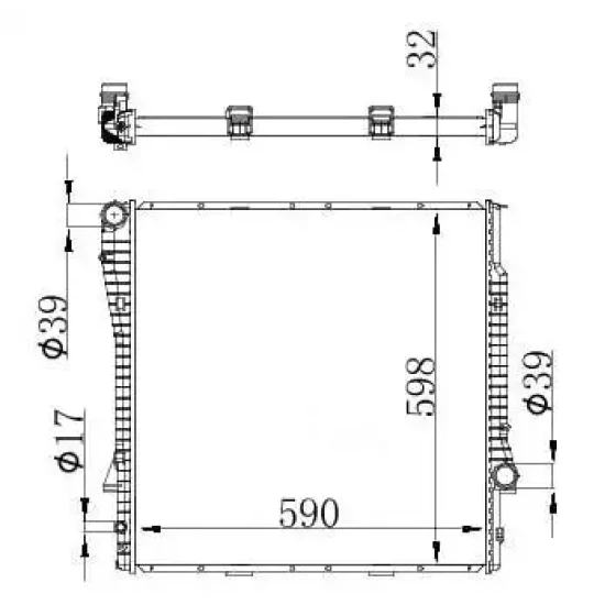 MGA Radyatör – 80816 / OEM 17101439103 ürün görseli