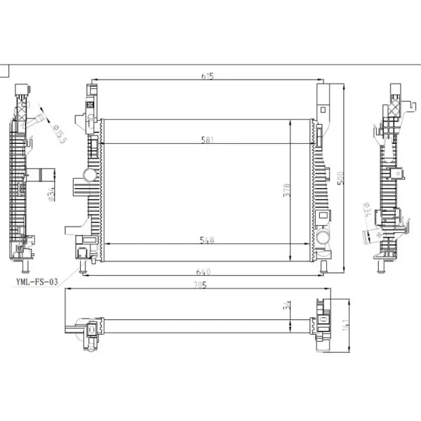MGA Radyatör – 80850 / OEM F1F18005HB