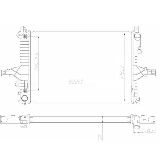 MGA Radyatör – 81149 / OEM 36000488 ürün görseli