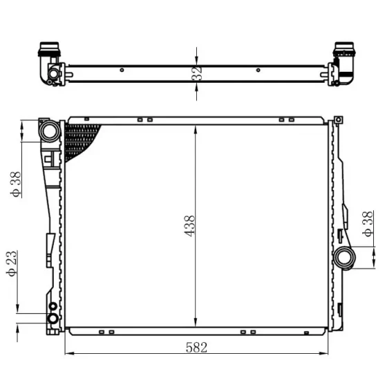 ORIS Radyatör – BBM123032 / OEM 9071517 ürün görseli
