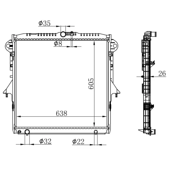 ORIS Radyatör – BFR170026 / OEM AB398005DD ürün görseli