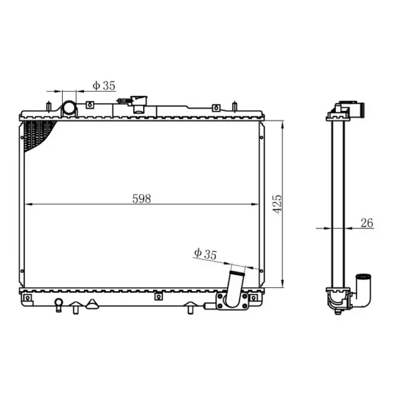 ORIS Radyatör – BMI077026 / OEM MR281023 ürün görseli