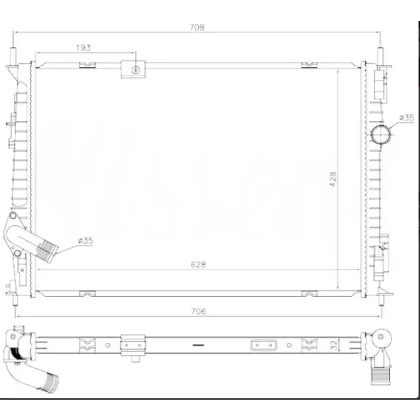 ORIS Radyatör – BNI901032 / OEM 21400BB50A