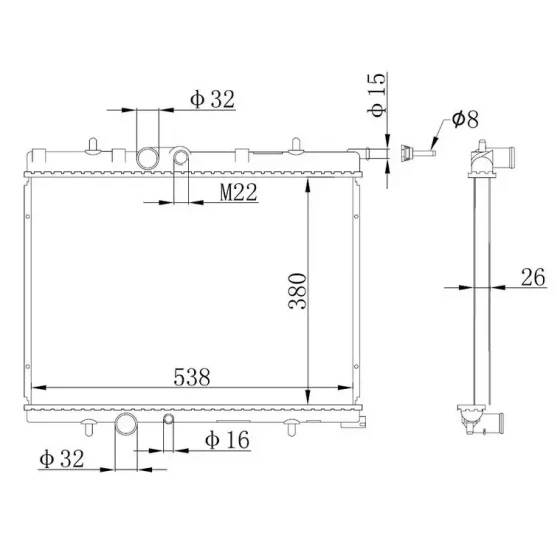 ORIS Radyatör – BPE047022 ürün görseli