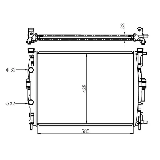 ORIS Radyatör – BRN018022 / OEM 8200117609 ürün görseli