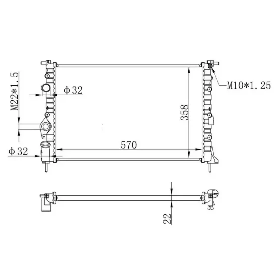 ORIS Radyatör – BRN041022 / OEM 7700838135 ürün görseli