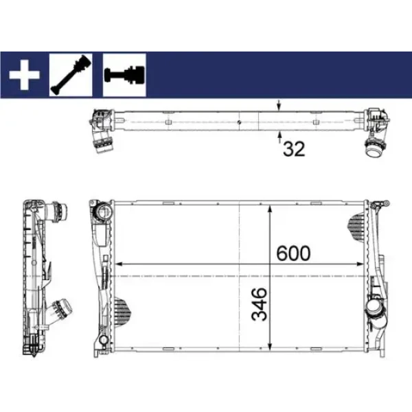 Mahle Radyatör – CR1085000S / OEM 17117790297