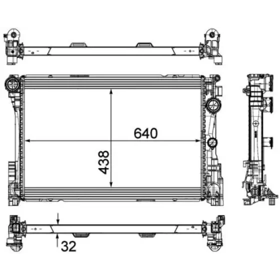 Mahle Radyatör – CR1684000P / OEM A0995006203 ürün görseli