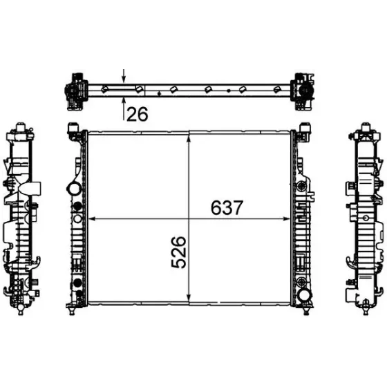 Mahle Radyatör – CR1706000P / OEM A2515000403 ürün görseli