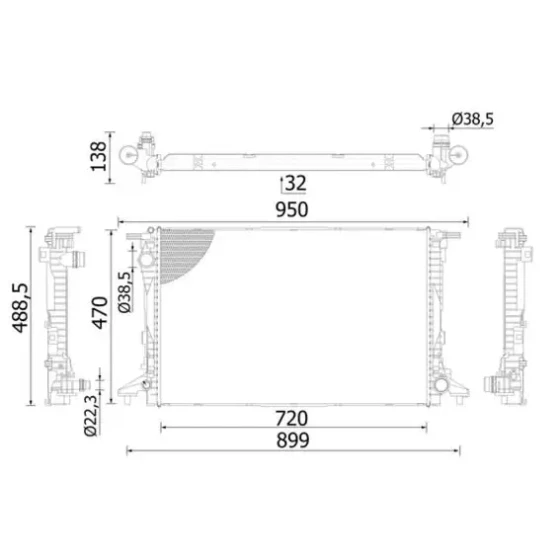 Mahle Radyatör – CR2423000S / OEM 5Q0121251EA ürün görseli