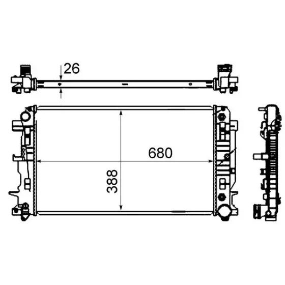 Mahle Radyatör – CR62000S / OEM A9065001402 ürün görseli