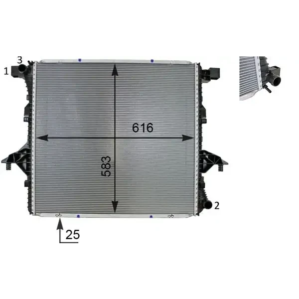 Mahle Radyatör – CR81000S / OEM 2H0121253A