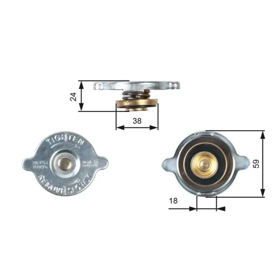 Gates Radyatör Kapağı – RC125 / OEM A0005016215 ürün görseli