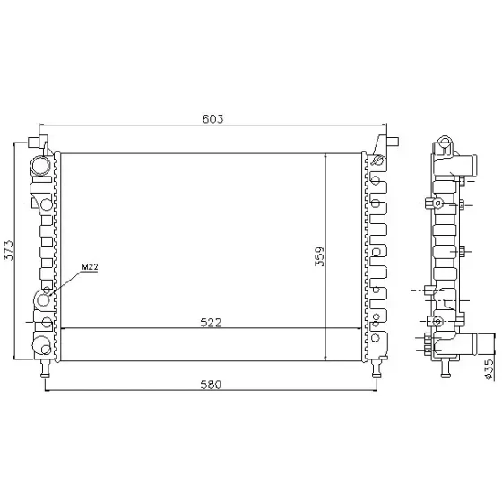 ORIS Radyatör – MFI067023 ürün görseli