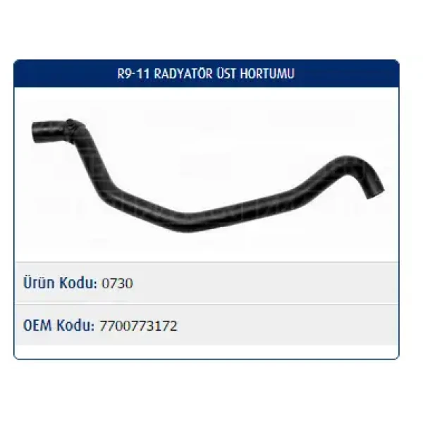 Master Radyatör Üst Hortumu – M0730 / OEM 7702256321