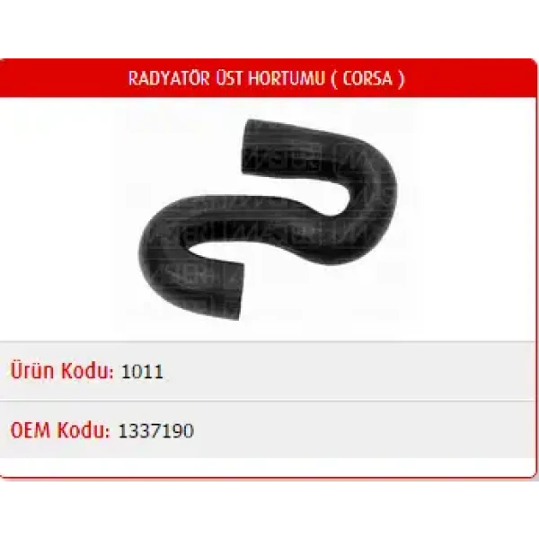 Master Radyatör Üst Hortumu – M1011 / OEM 4399777