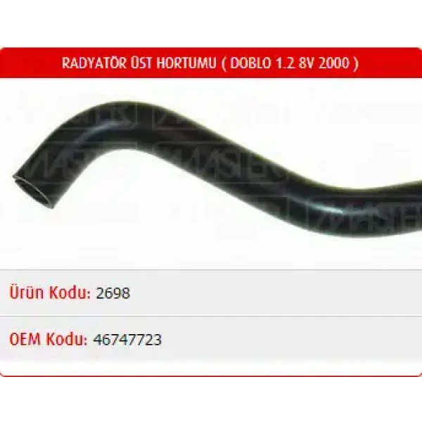 Master Radyatör Üst Hortumu – M2698 / OEM 46747723