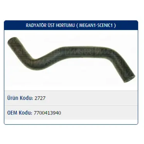 Master Radyatör Üst Hortumu – M2727 ürün görseli