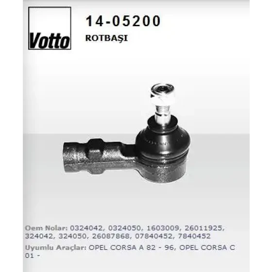Votto Rot Başı – 14-05200 / OEM 1603009 ürün görseli