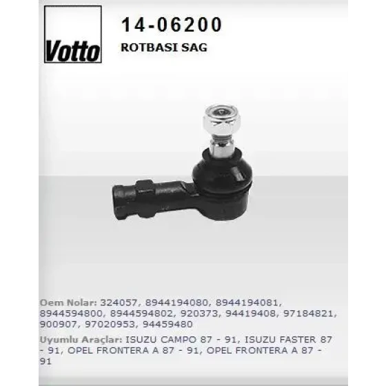 Votto Rot Başı – 14-06200 / OEM 920373 ürün görseli