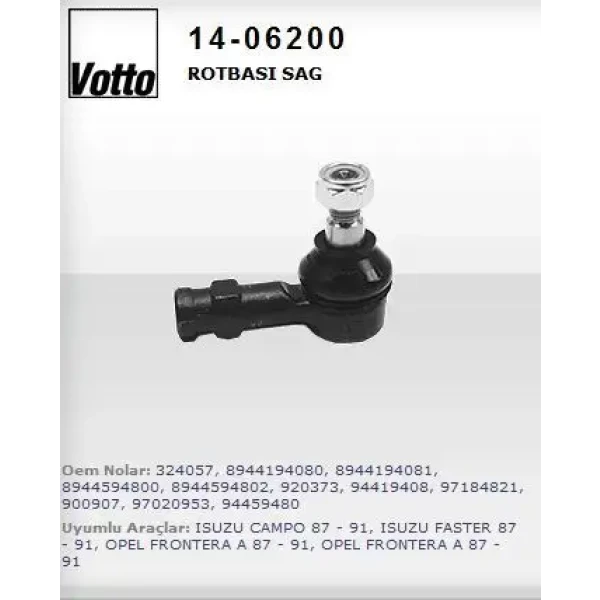 Votto Rot Başı – 14-06200 / OEM 920373