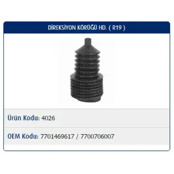 Master Rot Körüğü – M4026 / OEM 7700781095