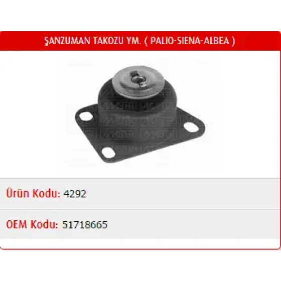 Master Şanzıman Takozu – M4292 / OEM 51718665 ürün görseli