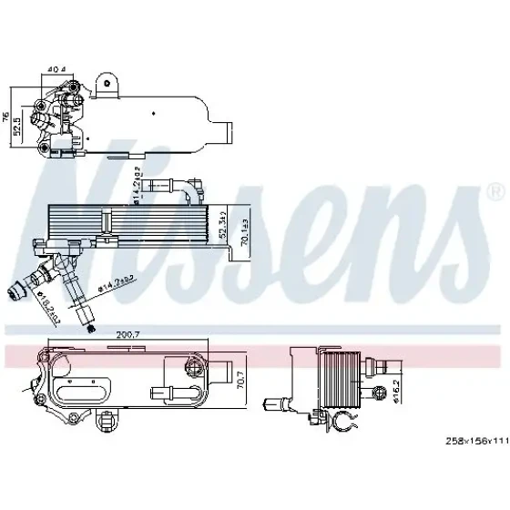 Nissens Şanzıman Yağ Soğutucu – 91298 / OEM 17217600553 ürün görseli