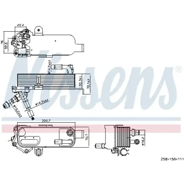 Nissens Şanzıman Yağ Soğutucu – 91298 / OEM 17217600553