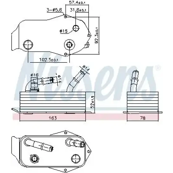 Nissens Şanzıman Yağ Soğutucu – 91353 / OEM 17217551647 ürün görseli