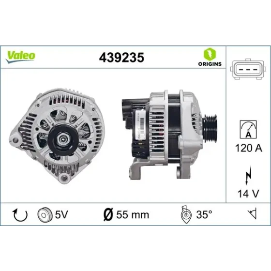 Valeo Şarj Dinamosu – 439235 / OEM 12312247405 ürün görseli