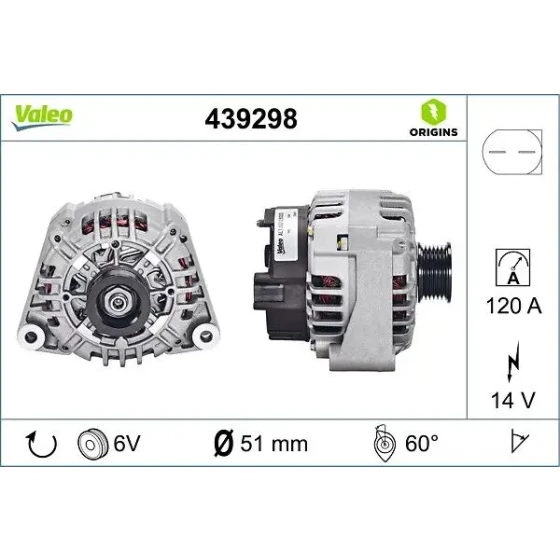 Valeo Şarj Dinamosu – 439298 ürün görseli