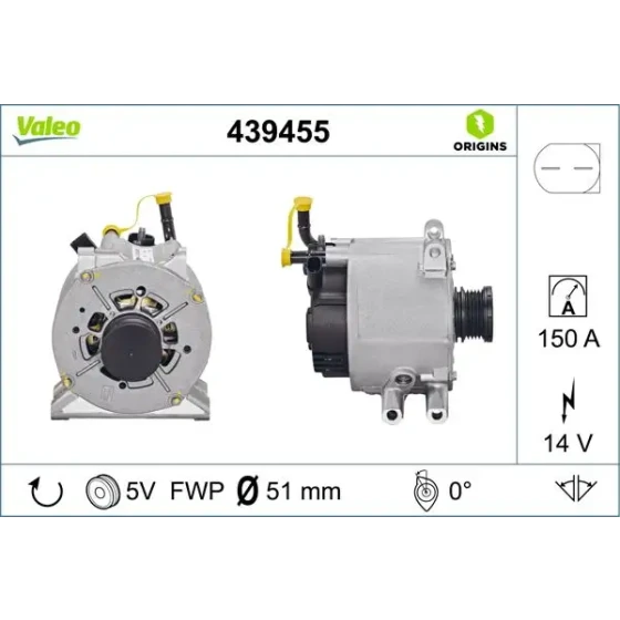 Valeo Şarj Dinamosu – 439455 / OEM A6681540202 ürün görseli