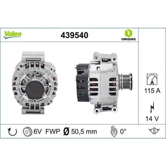Valeo Şarj Dinamosu – 439540 ürün görseli