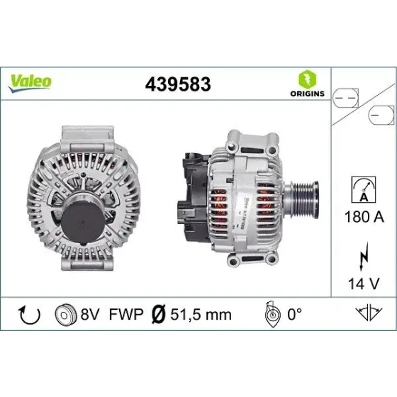 Valeo Şarj Dinamosu – 439583 / OEM A6421540502 ürün görseli