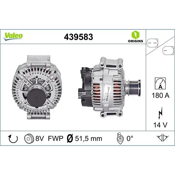 Valeo Şarj Dinamosu – 439583 / OEM A6421540502