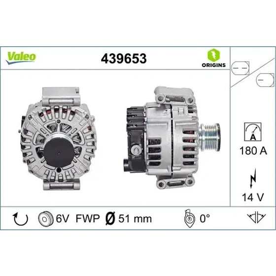 Valeo Şarj Dinamosu – 439653 / OEM A0131546802 ürün görseli