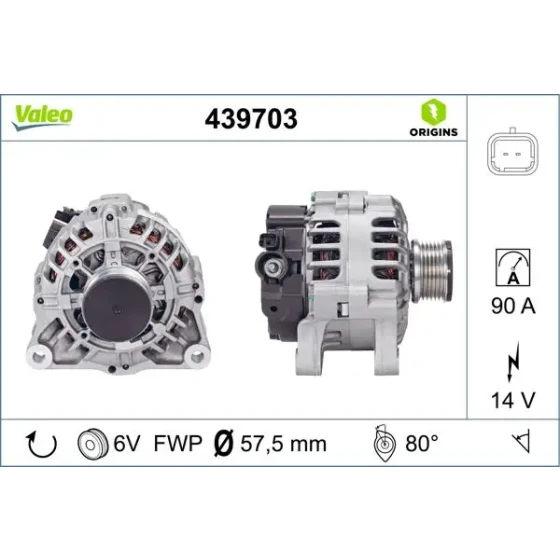 Valeo Şarj Dinamosu – 439703 / OEM 5705KC ürün görseli