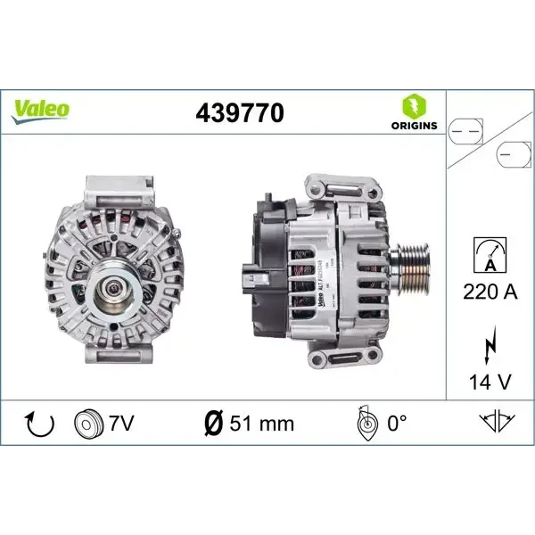Valeo Şarj Dinamosu – 439770 / OEM A0009067400