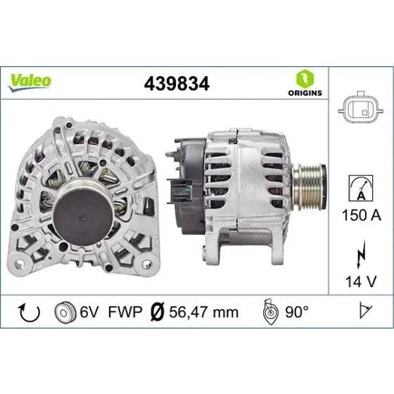 Valeo Şarj Dinamosu – 439834 / OEM 231007281R ürün görseli
