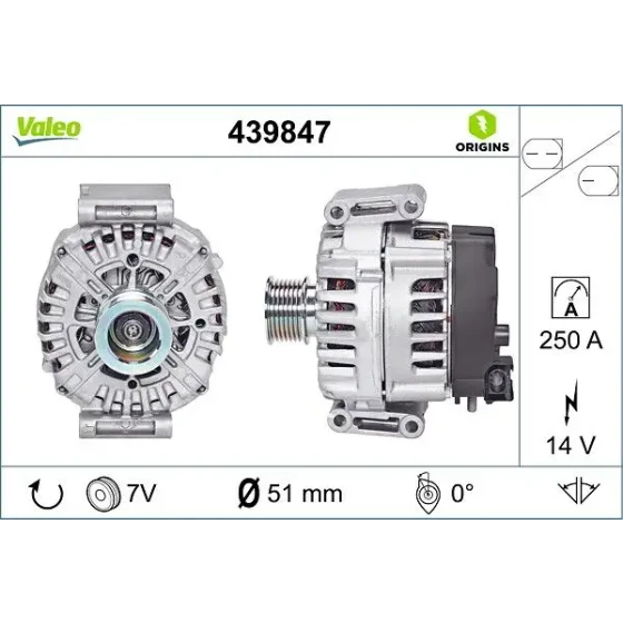 Valeo Şarj Dinamosu – 439847 / OEM A0009060822 ürün görseli