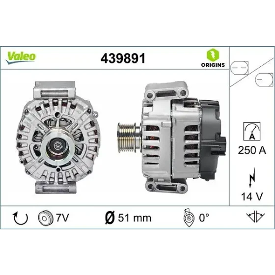 Valeo Şarj Dinamosu – 439891 / OEM A0009060903 ürün görseli