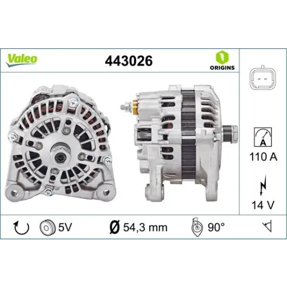 Valeo Şarj Dinamosu – 443026 ürün görseli