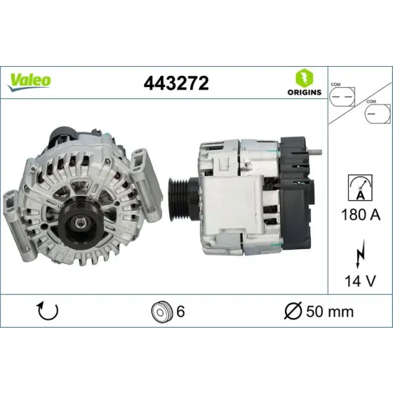 Valeo Şarj Dinamosu – 443272 / OEM A1561540102 ürün görseli