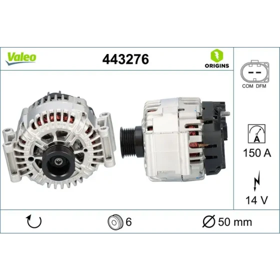 Valeo Şarj Dinamosu – 443276 ürün görseli