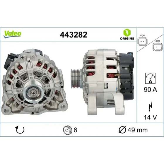 Valeo Şarj Dinamosu – 443282 ürün görseli
