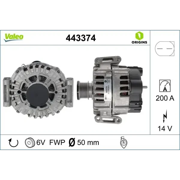 Valeo Şarj Dinamosu – 443374 / OEM A0131541002