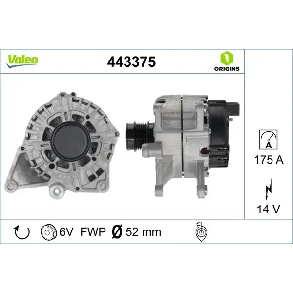 Valeo Şarj Dinamosu – 443375 / OEM A0009061503